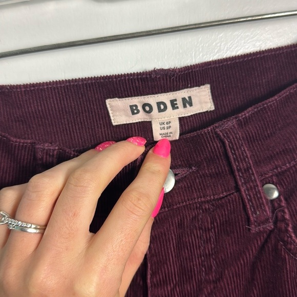 Boden 5 Pocket Cord Slim Jeans Deep Wisteria Size 2 Petite - Picture 5 of 11